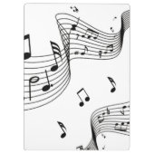 白の音楽ノート クリップボード (裏面)