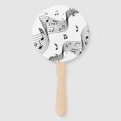 白の音楽ノート ハンドファン (裏面)