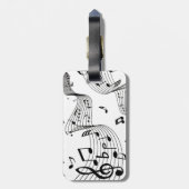 白の音楽ノート ラゲッジタグ (裏面縦)