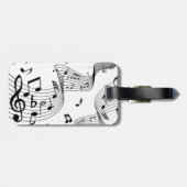 白の音楽ノート ラゲッジタグ (裏面横)