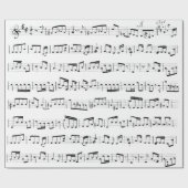 白の音楽ノート ラッピングペーパー (フラット)