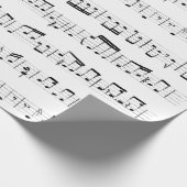 白の音楽ノート ラッピングペーパー (角)