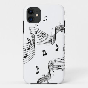 白の音楽ノート iPhone 11 ケース