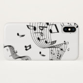 白の音楽ノート Case-Mate iPhoneケース (裏面(横))