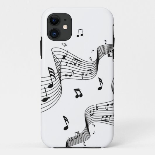 白の音符 Case-Mate iPhoneケース (裏面)