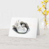 白の鳩 カード (黄色い花)