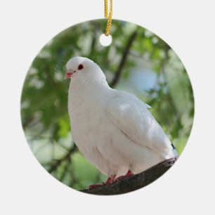 白の鳩 セラミックオーナメント