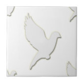 白の鳩 タイル (正面)