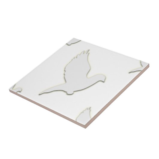 白の鳩 タイル (側面)