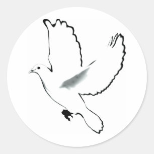 白の鳩 ラウンドシール