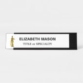 白の黄金の女神 デスクネームプレート (正面)