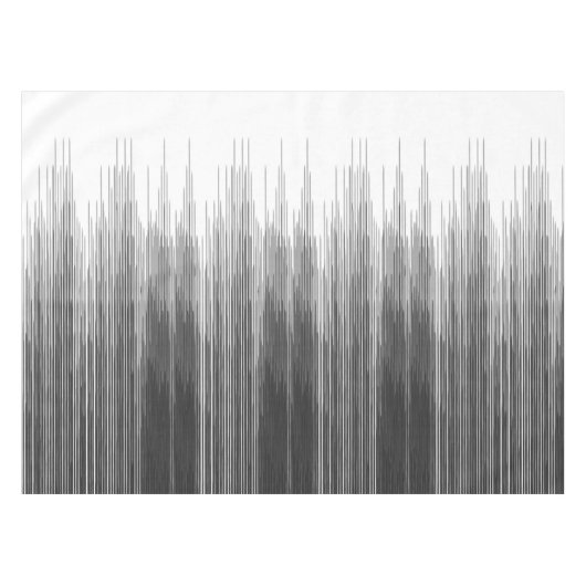 白の黒いおよび灰色のペンキの滴り テーブルクロス (正面(横))