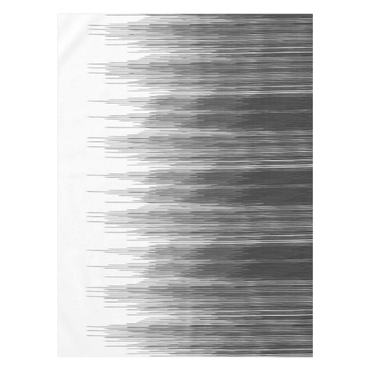 白の黒いおよび灰色のペンキの滴り テーブルクロス (正面)