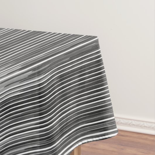 白の黒いおよび灰色のペンキの滴り テーブルクロス (インサイチュ)