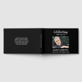 白の黒いお祝いと写真 ゲストブック (全面)