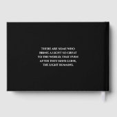 白の黒いお祝いと写真 ゲストブック (裏面)