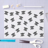 白の黒いどくろ印 薄葉紙 (クラフト)