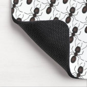 白の黒いアリ マウスパッド (コーナー)