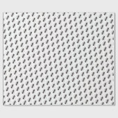 白の黒いアリ ラッピングペーパー (フラット)