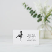 白の黒いカラスの迷信のカッコいい 名刺 (スタンド正面)