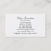 白の黒いカラスの迷信のカッコいい 名刺 (裏面)