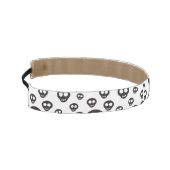 白の黒いスカルを搭載するパターン アスレチックヘッドバンド (左)