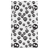 白の黒いスカルを搭載するパターン スモールペーパーバッグ (裏面)