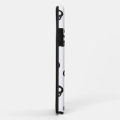 白の黒いスカルを搭載するパターン Case-Mate iPhoneケース (裏面/右)