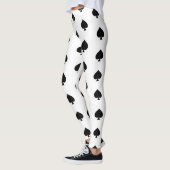 白の黒いスペード レギンス (左)