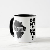 白の黒い歴史を嫌わない マグカップ (正面左)