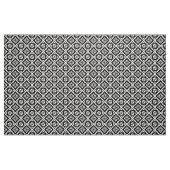 白の黒い等号幾何学的なパターン ファブリック (ファットクウォーター)