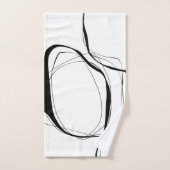 白の黒い線 バスタオルセット (ハンドタオル)