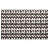 白の黒い茶色の馬 ファブリック (ファットクウォーター)
