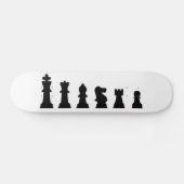 白の黒い駒 スケートボード (横)