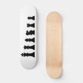 白の黒い駒 スケートボード (正面)