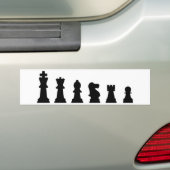 白の黒い駒 バンパーステッカー (車上)