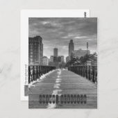 白の黒のオマハネブラスカ ポストカード (正面/裏面)