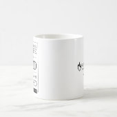 白の黒の固定マグはあることができません コーヒーマグカップ (中央)