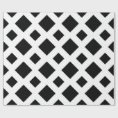 白の黒ダイヤ ラッピングペーパー (フラット)