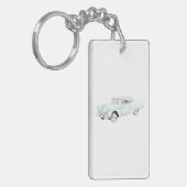 白の1955年のChevy青およびBel Airの引くアクリル キーホルダー (正面左)