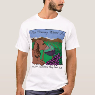 白の2019ワインの里のウインナーのFestのTシャツ Tシャツ
