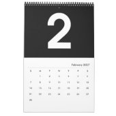 白の2019年の~のレスリーのコショウの月 カレンダー (2月 2027)