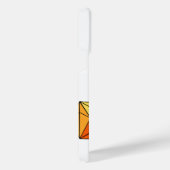 白の3D明るいレインボーキューブ三角形 iPhoneケース (右側面)