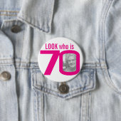 白の70フォトピンクの誰か 缶バッジ (インサイチュ)