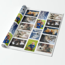 白の9枚のフォトコラージュを作成