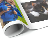 白の9枚のフォトコラージュを作成 ラッピングペーパー (ロールコーナー)