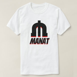 白の₼ アゼルバイジャンのマナト Tシャツ