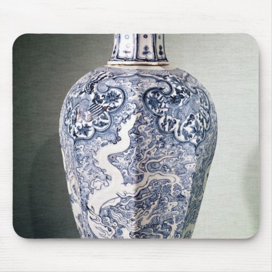 白の「Mei-八角形のP'ing」のつぼ マウスパッド (正面)