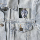 白の「Mei-八角形のP'ing」のつぼ 缶バッジ (インサイチュ)