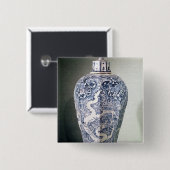 白の「Mei-八角形のP'ing」のつぼ 缶バッジ (正面&裏面)